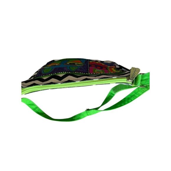 Laurel Burch Colorful Beaded Kitty Cat Crossbody Bag Zip Exterior Pockets - Picture 7 of 9